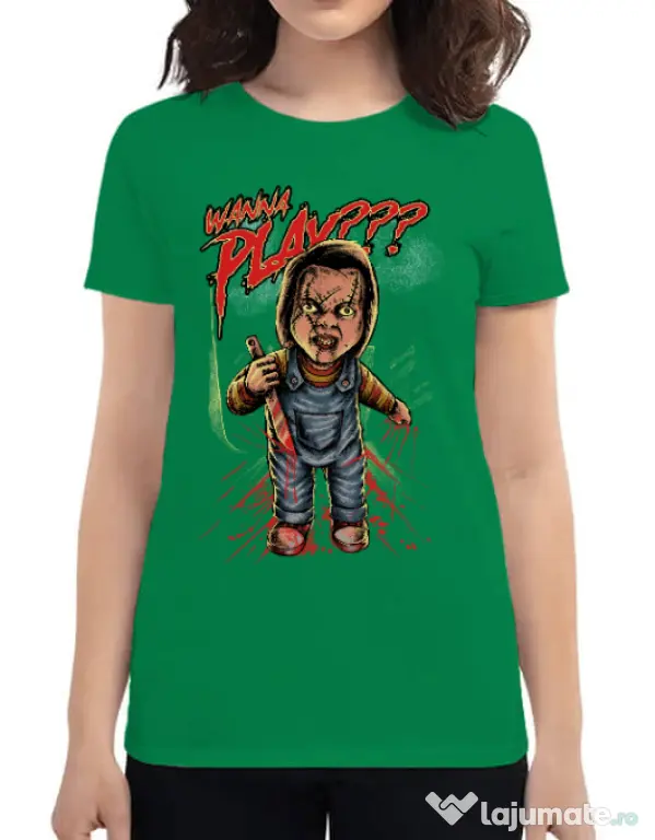 Tricou ADLER dama Wanna play Verde mediu