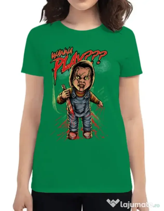 Tricou ADLER dama Wanna play Verde mediu