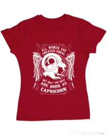 Tricou ADLER dama The best women are born as Capricorn Rosu