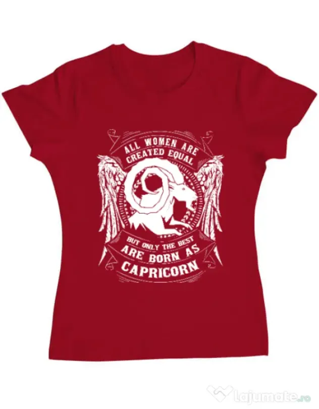 Tricou ADLER dama The best women are born as Capricorn Rosu