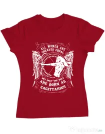 Tricou ADLER dama The best women are born as Sagittarius Rosu