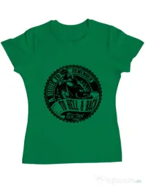 Tricou ADLER dama A ride to remember Verde mediu