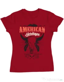 Tricou ADLER dama American heritage Rosu