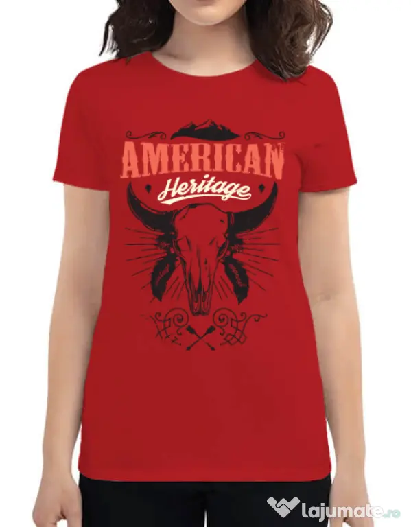 Tricou ADLER dama American heritage Rosu