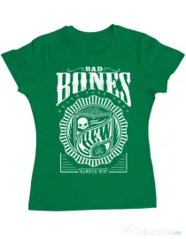 Tricou ADLER dama Bad bones crew always win Verde mediu