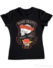 Tricou ADLER dama Brave hearts Negru