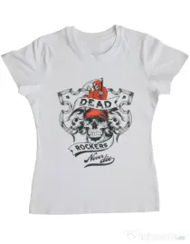Tricou ADLER dama Dead rockers Alb