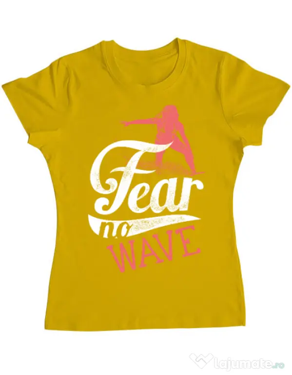 Tricou ADLER dama Fear no wave Galben