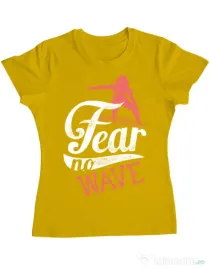 Tricou ADLER dama Fear no wave Galben