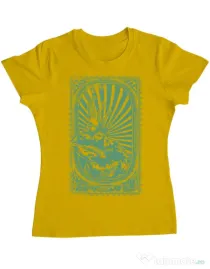 Tricou ADLER dama Frog king Galben
