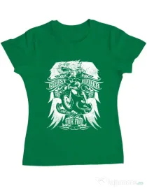 Tricou ADLER dama Ghost rider Verde mediu