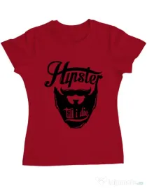 Tricou ADLER dama Till I die Rosu