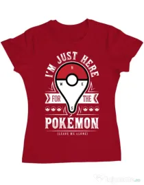 Tricou ADLER dama Here for the Pokemon Rosu
