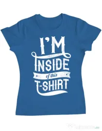 Tricou ADLER dama Inside my tshirt Albastru azuriu