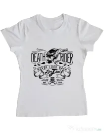 Tricou ADLER dama Never look back Alb