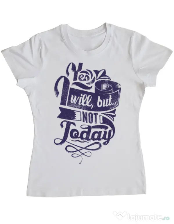 Tricou ADLER dama Not today Alb