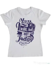 Tricou ADLER dama Not today Alb