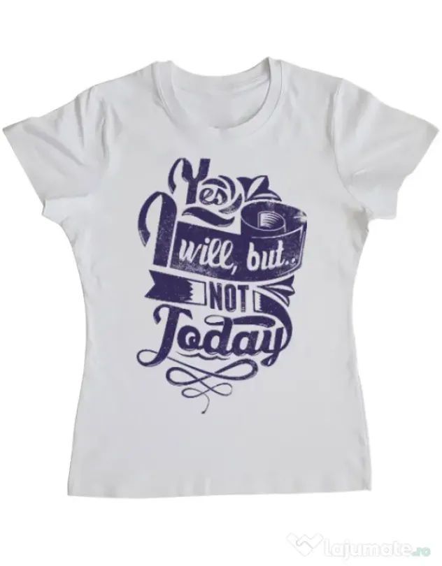 Tricou ADLER dama Not today Alb