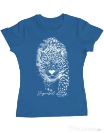 Tricou ADLER dama Jaguarul Alb Albastru azuriu