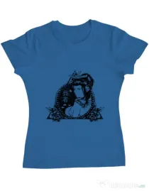 Tricou ADLER dama Oriental vibes Albastru azuriu