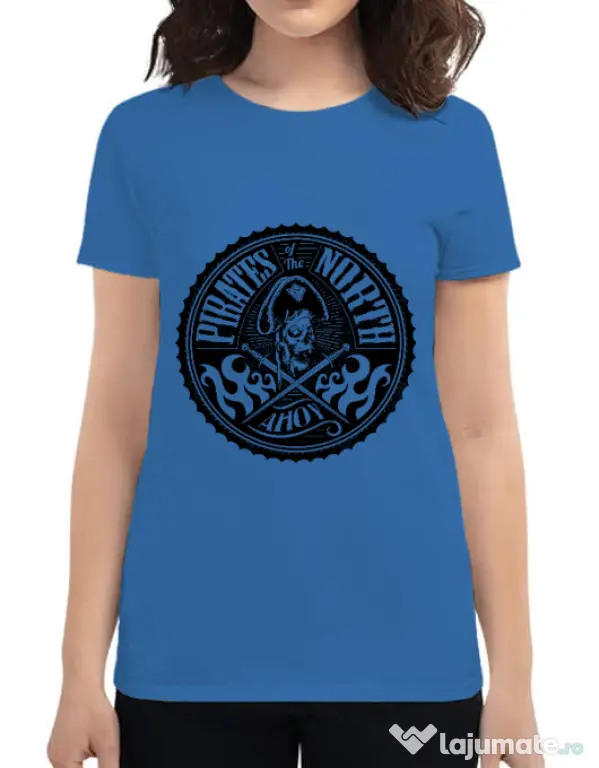 Tricou ADLER dama Pirates of the north Albastru azuriu