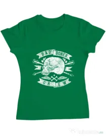Tricou ADLER dama Skull symbol Verde mediu