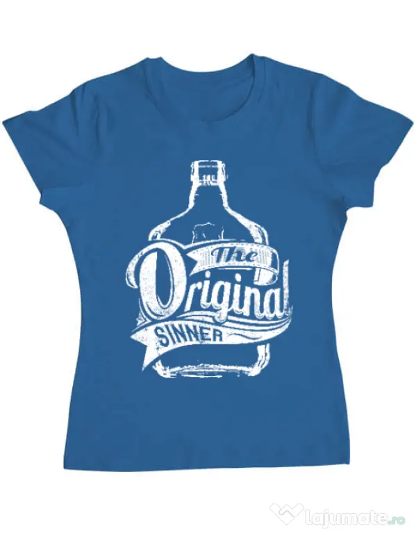 Tricou ADLER dama The original sinner Albastru azuriu