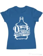 Tricou ADLER dama The original sinner Albastru azuriu