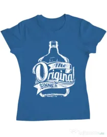 Tricou ADLER dama The original sinner Albastru azuriu