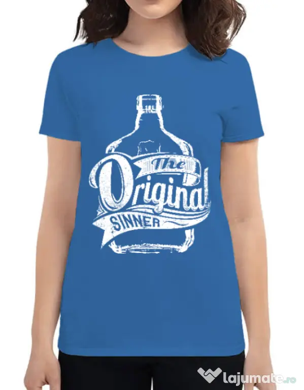 Tricou ADLER dama The original sinner Albastru azuriu