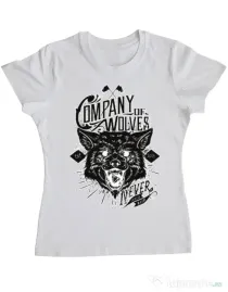 Tricou ADLER dama Company of wolves Alb