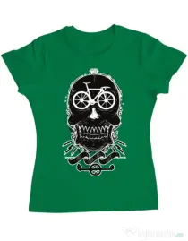 Tricou ADLER dama Bicycle love Verde mediu