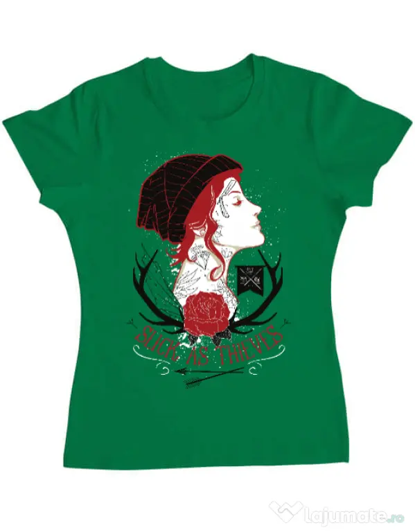 Tricou ADLER dama Slick as thieves Verde mediu