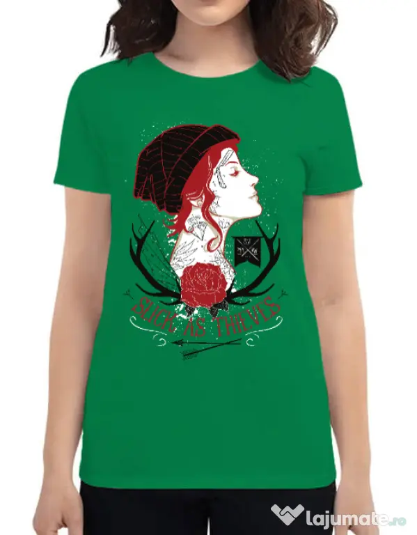 Tricou ADLER dama Slick as thieves Verde mediu