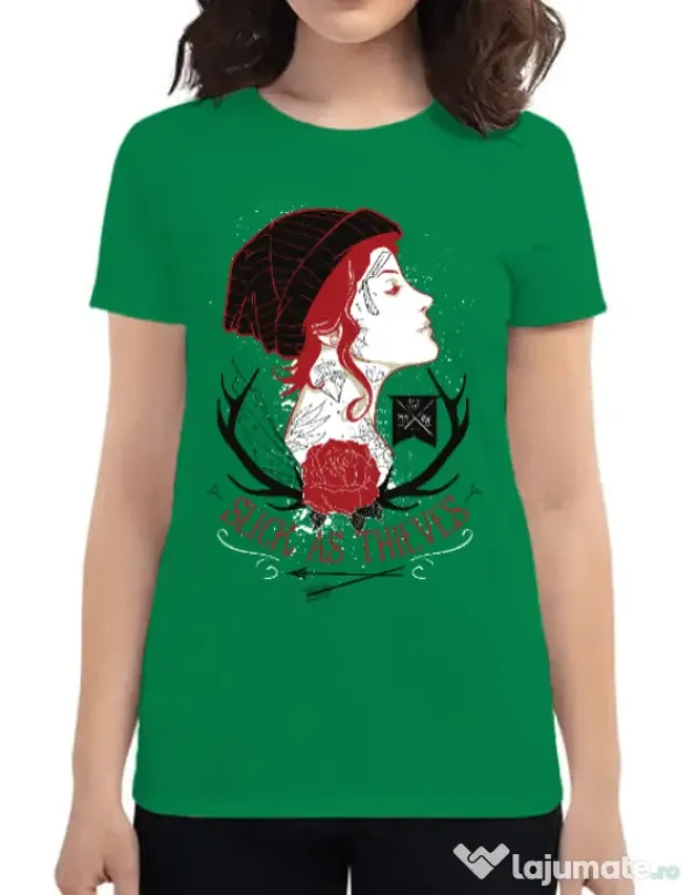 Tricou ADLER dama Slick as thieves Verde mediu