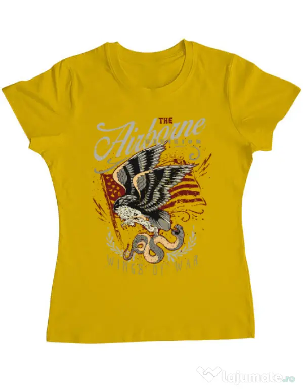 Tricou ADLER dama Wings of war Galben