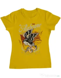 Tricou ADLER dama Wings of war Galben