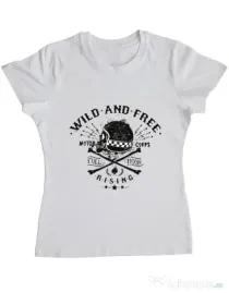 Tricou ADLER dama Wild and free Alb