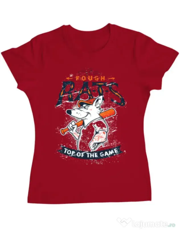 Tricou ADLER dama The rough rats Rosu