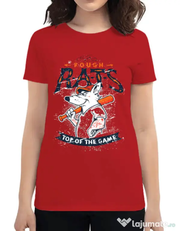 Tricou ADLER dama The rough rats Rosu