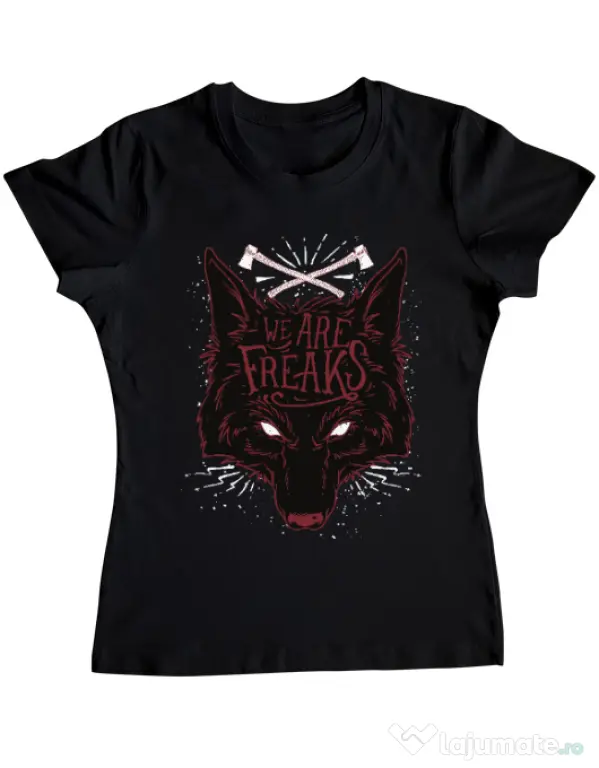 Tricou ADLER dama We are freaks Negru