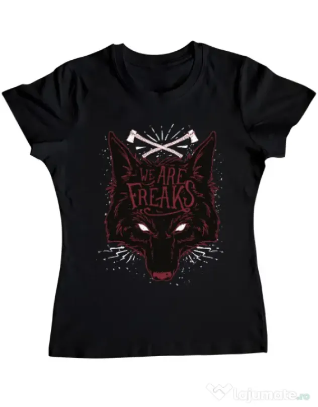 Tricou ADLER dama We are freaks Negru