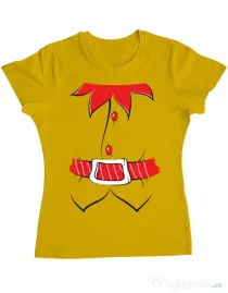 Tricou ADLER dama Santa helper Galben