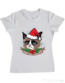 Tricou ADLER dama Santa Claws Alb