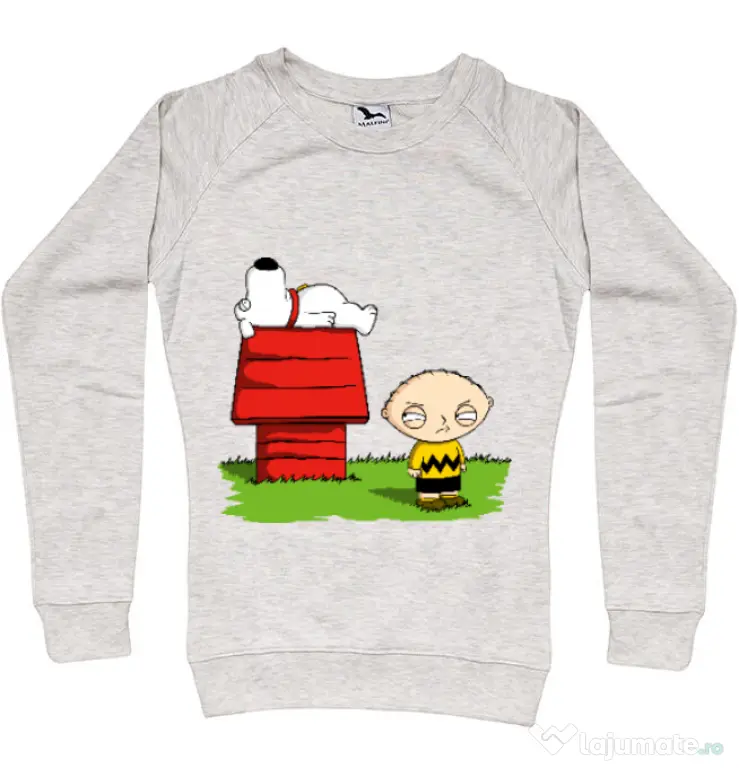 Bluza ADLER dama Stewie and Snoopy Migdala melanj