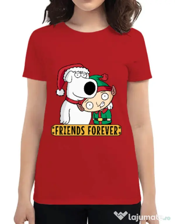 Tricou ADLER dama Friends forever Rosu