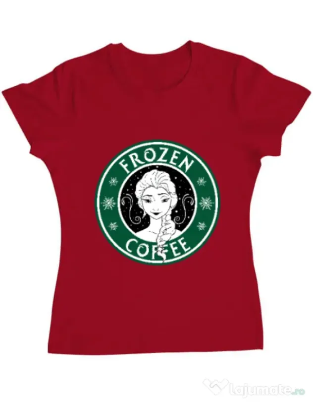 Tricou ADLER dama Frozen coffee Rosu