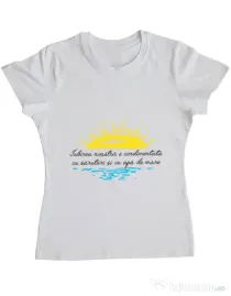 Tricou ADLER dama Iubirea noastra Alb