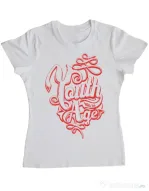 Tricou ADLER dama Youth has no age Alb