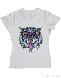 Tricou ADLER dama Tiger buterfly Alb